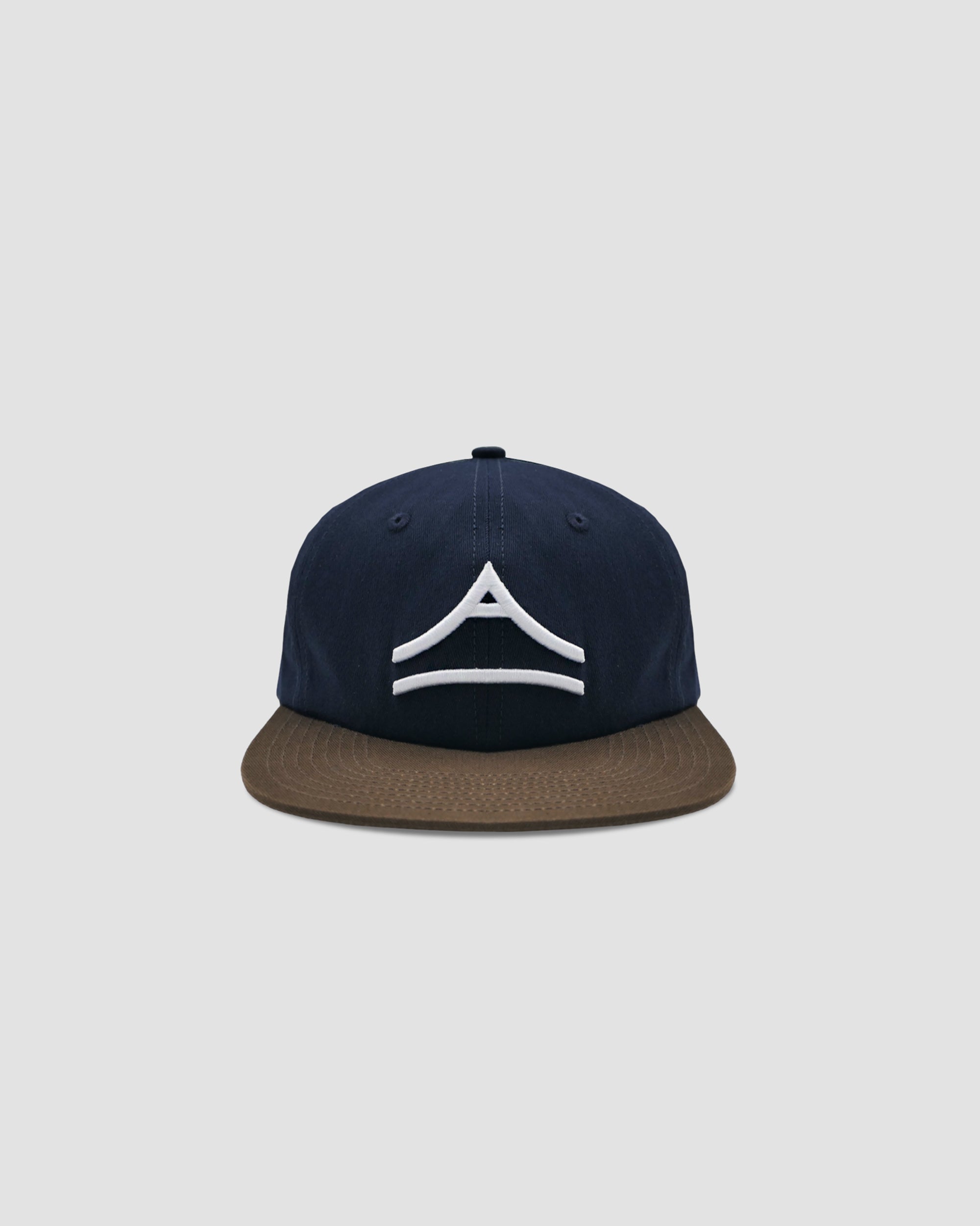 A-Mark Snapback Cap - Navy/Brown